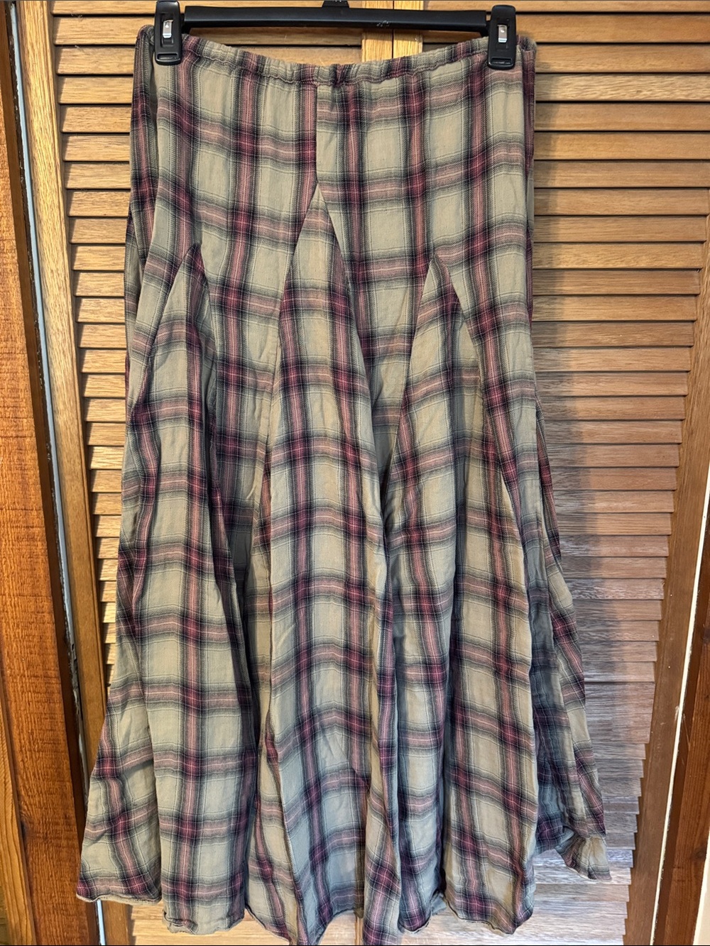 Free People CP Shades Plaid Maxi Skirt M - Picture 3 of 3
